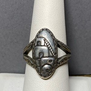 Carolyn Pollack Relios sterling silver Pueblo House Scenic Ring